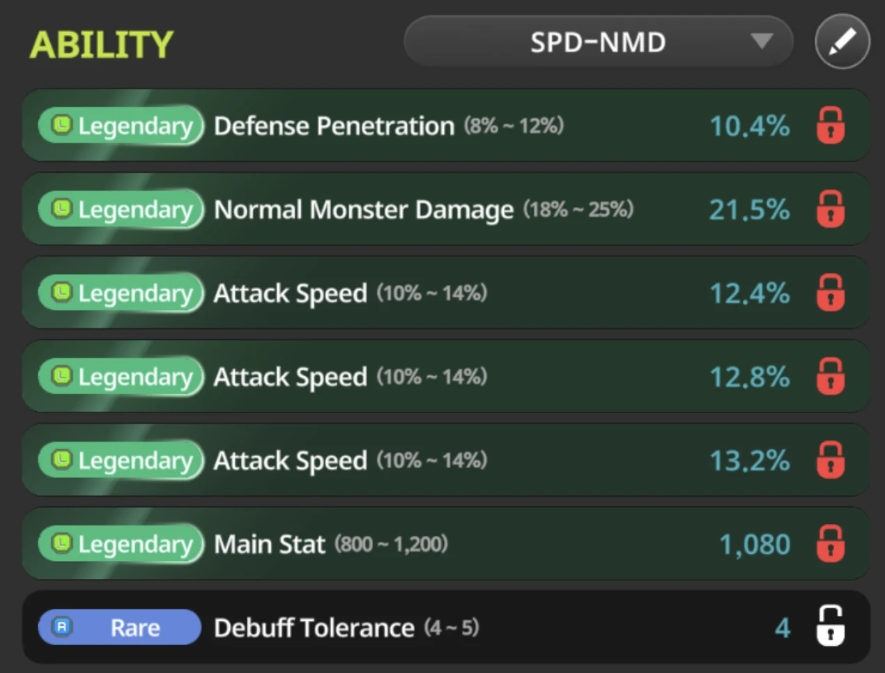 SPD-NMD ability preset