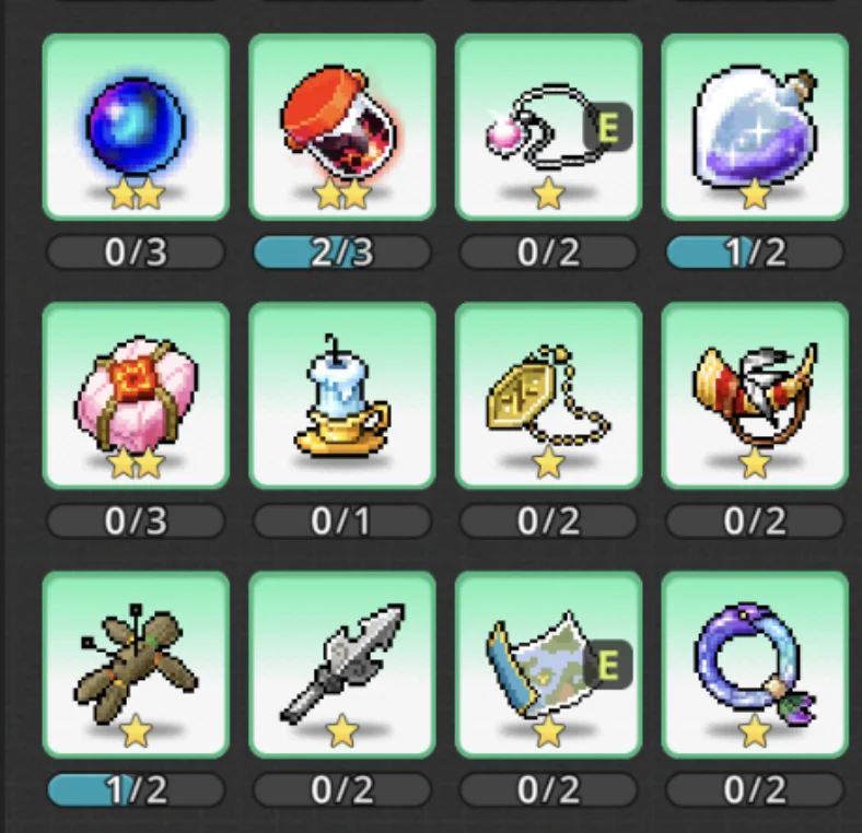Artifact collection page 1